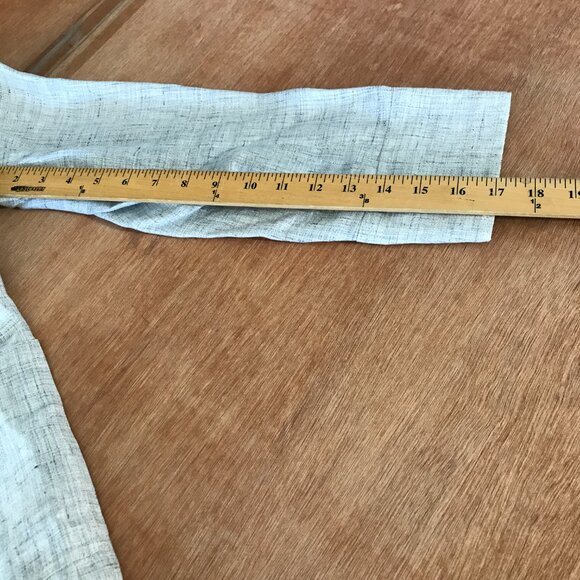 Lafayette 148 100% Linen Blazer Jacket Women 12 Gray Pocket Long Sleeve 17977 - Picture 8 of 10